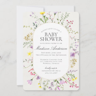 Wildblume Baby in Bloom Floral Baby Dusche Einladung