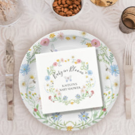 Wildblume Baby in Blumenwasser-Dusche Serviette