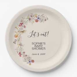 Wildblume Baby in Blütendusche Pappteller