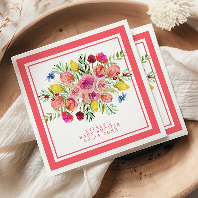 Wildblume Baby in Blütendusche Serviette (Von Creator hochgeladen)