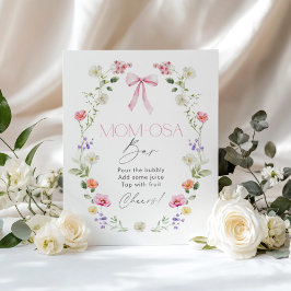 Wildblume Baby in blütenrosa Bug Momosa Bar Poster