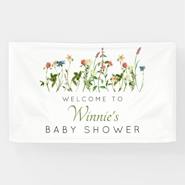 Wildblume Baby Showbanner Banner (Horizontal)