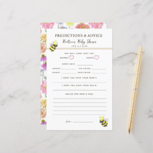 Wildblume Baby Shower Advice and Predictions Game