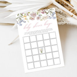Wildblume Baby Shower Bingo Floral Pink Girl