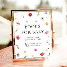 Wildblume Baby Shower Books for Baby Poster