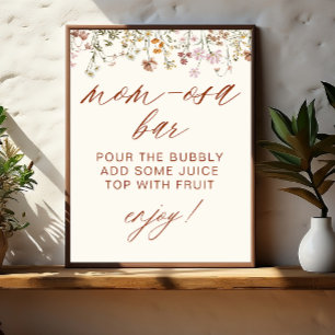 Wildblume Baby Shower Mama-Osa Bar Poster