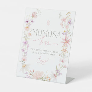 Wildblume Baby Shower Mimosa Bar Sockelschild