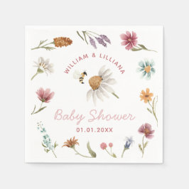 Wildblume Baby Showpapier Napkin Serviette