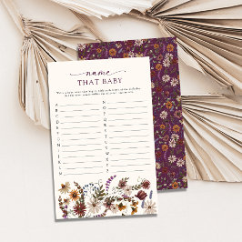 Wildblume Baby Showspiel