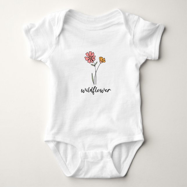 Wildblume Baby Strampler (Vorderseite)