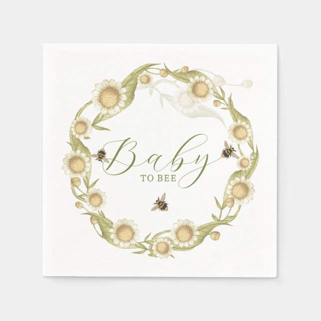 Wildblume Baby to Bee Baby Dusche Serviette (Vorderseite)