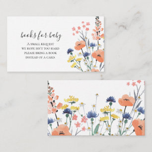 Wildblume Babyduschbücher für Kinder Begleitkarte