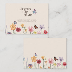 Wildblume Babyduschbücher für Kinder Begleitkarte