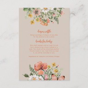 Wildblume Babydusche Begleitkarte