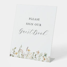 Wildblume Babydusche Beschreibung des Gästebuches Sockelschild