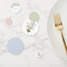 Wildblume Babydusche Confetti Floral Boho Konfetti