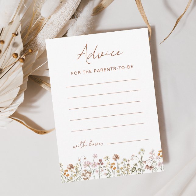 Wildblume Babydusche empfiehlt Eltern, eine Karte  (Von Creator hochgeladen)