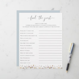 Wildblume Babydusche finden Game