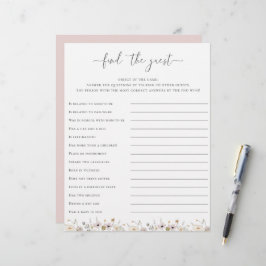 Wildblume Babydusche finden Game