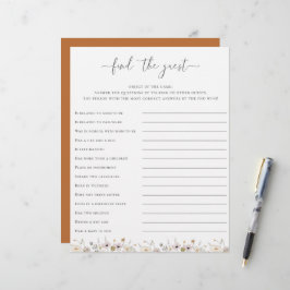 Wildblume Babydusche finden Game