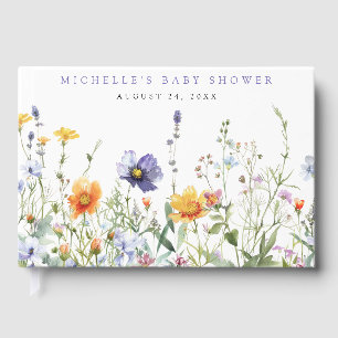 Wildblume Babydusche Gästebuch
