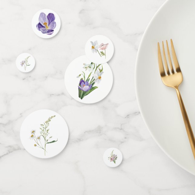 Wildblume Babydusche Konfetti (Gruppe)