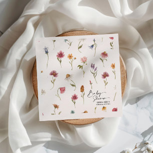 Wildblume Babydusche Napkins Serviette