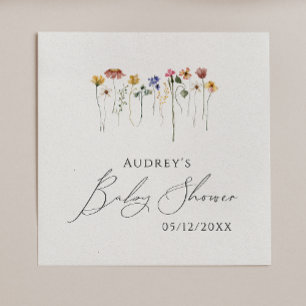 Wildblume Babydusche Napkins Serviette