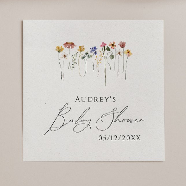 Wildblume Babydusche Napkins Serviette (Von Creator hochgeladen)