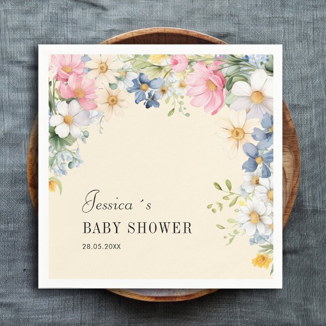 Wildblume, Babydusche Napkins Serviette (Von Creator hochgeladen)