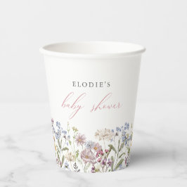 Wildblume Babydusche Papier Cup Blumenmädchen Pappbecher