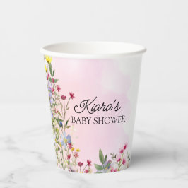 Wildblume Babydusche Papier-Cup Pappbecher