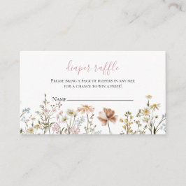 Wildblume Babydusche Windelwaschmaschine Begleitkarte