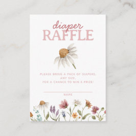 Wildblume Babydusche Windelwaschmaschine Begleitkarte