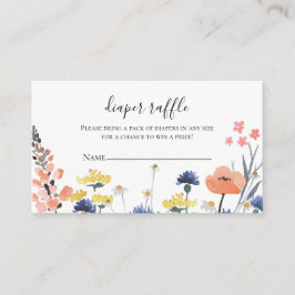 Wildblume Babydusche Windelwaschmaschine Begleitkarte