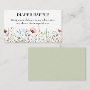 Wildblume Babydusche Windelwaschmaschine Begleitkarte