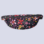 Wildblume Bauchtasche<br><div class="desc">Wilde moderne Aquarellmuster Blume. Originelle Kunst von Nic Squirrell.</div>