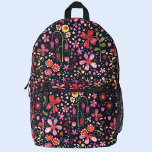 Wildblume Bedruckter Rucksack<br><div class="desc">Wilde moderne Aquarellmuster Blume. Originelle Kunst von Nic Squirrell.</div>