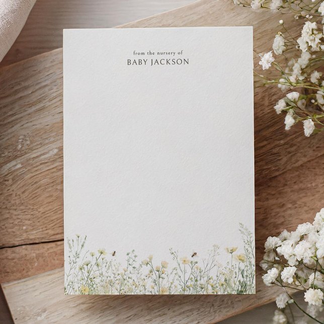 Wildblume Bee Baby Dusche Dankeskarte (Von Creator hochgeladen)