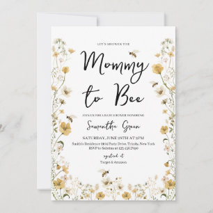 Wildblume Bee Baby Dusche Einladung