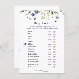 Wildblume Bee Baby Tracks Duschspielkarte Einladung