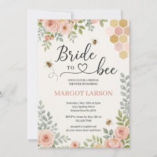 Wildblume Bee Bride to Bee Brautparty Einladung