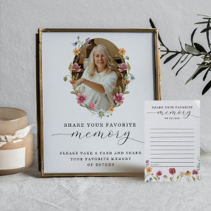 Wildblume Beerdigung Teilen Sie ein Memory Sign