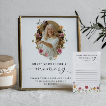 Wildblume Beerdigung Teilen Sie ein Memory Sign