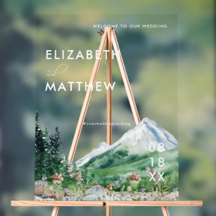 Wildblume   Begrüßung Acrylschild