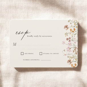 Wildblume Beige Boho Garden Wedding UAWG Einladung