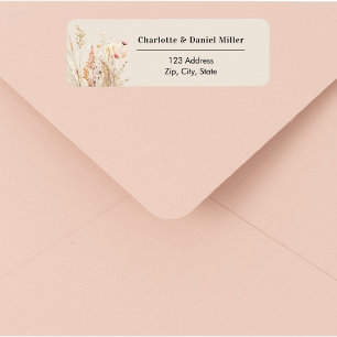 Wildblume beige pink Rücksendeadresse