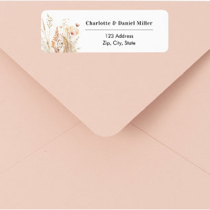 Wildblume beige rosa Rücksendeadresse