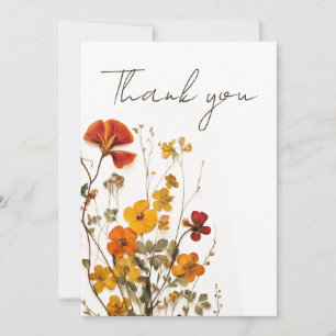 Wildblume Benutzerdefinierter Text Rot Gelb Weibli Dankeskarte