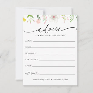 Wildblume Beratung für die Kinderduschkarte Einladung